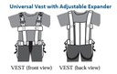 Vest Unv W/Crotch Strap 38-41-44