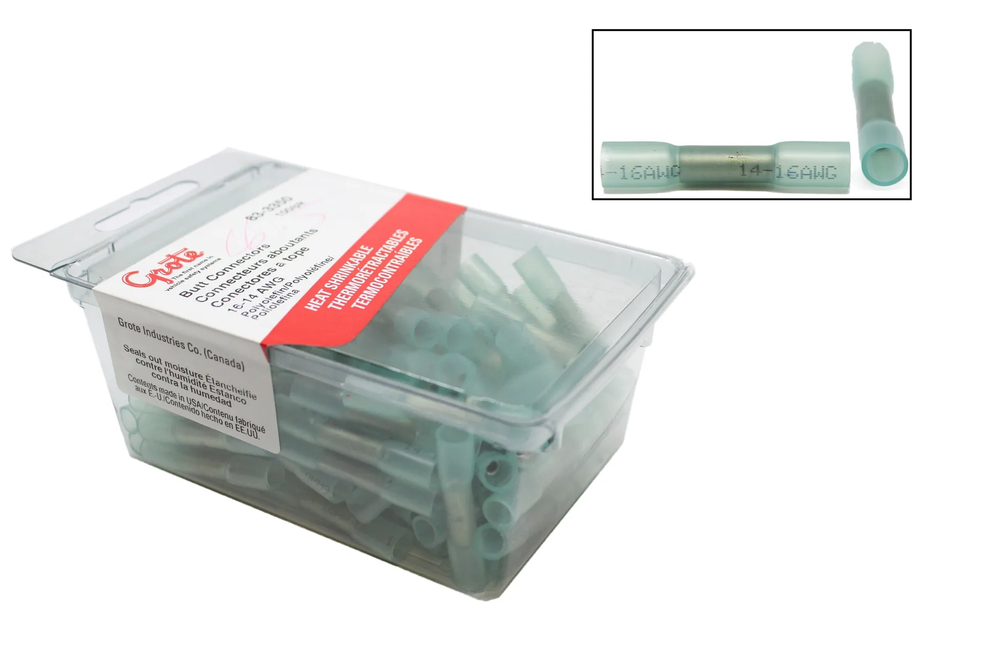 Hs Button, Poly 16-14 Ga Blue (Box100)