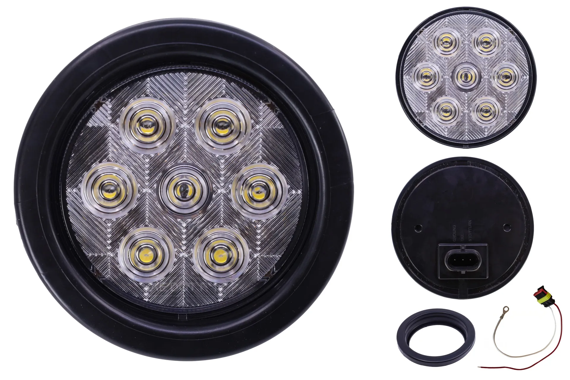 Light, Backup, 4" LED, W/ Grommet & Pigtail