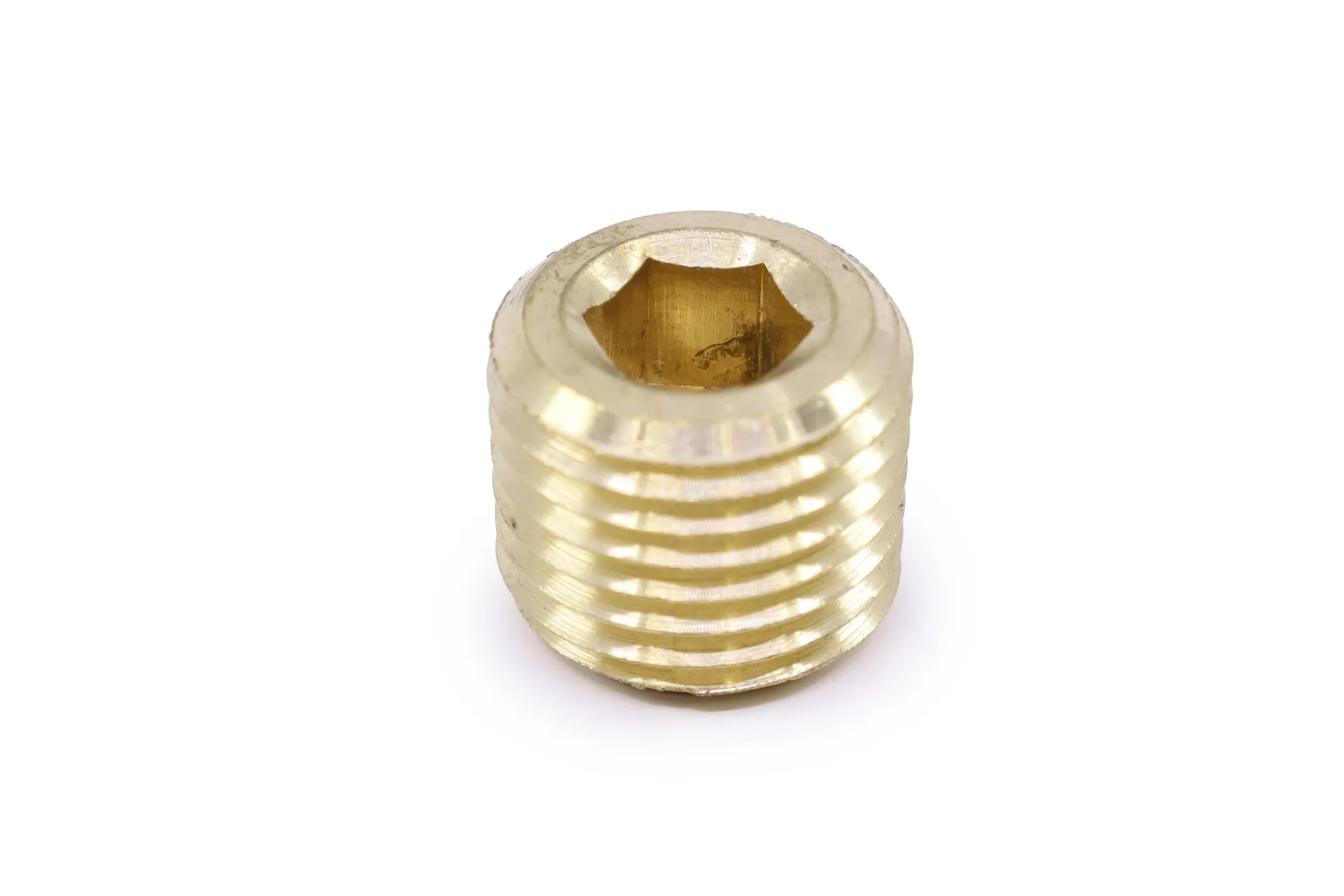 Plug,Pipe,1/4,Allen Hex Hd,Brass