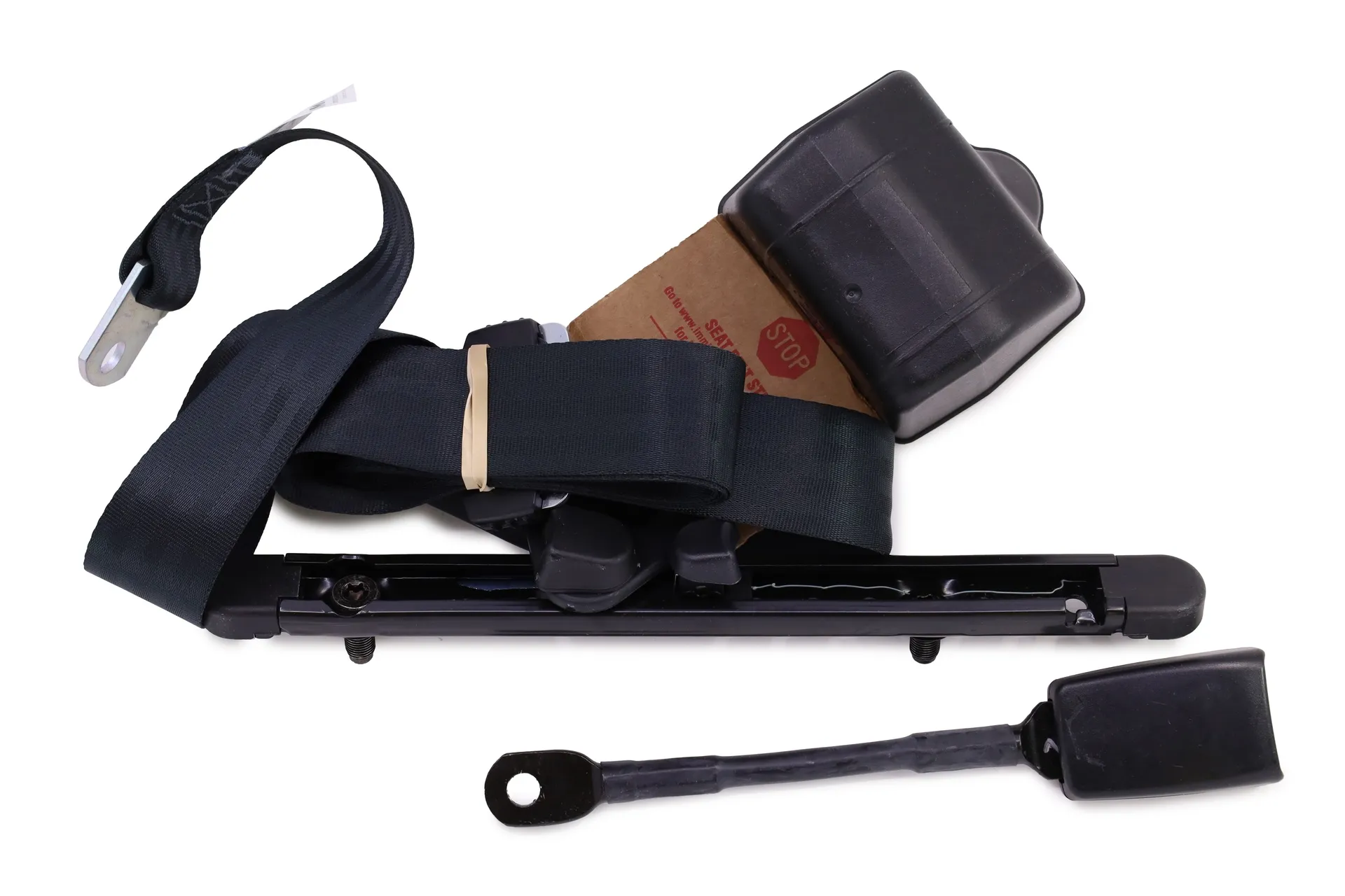Seat Belt Assy,3 Pt,Adj D,Sgl Ret,L9 Blk,Lk Bar