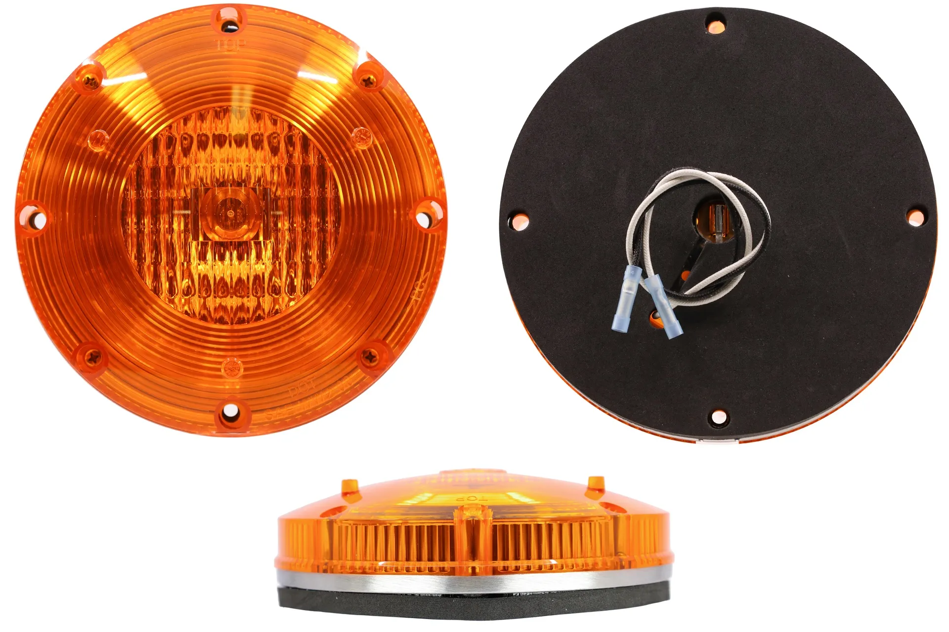 Warning Light,Amber,Ss Back Plate