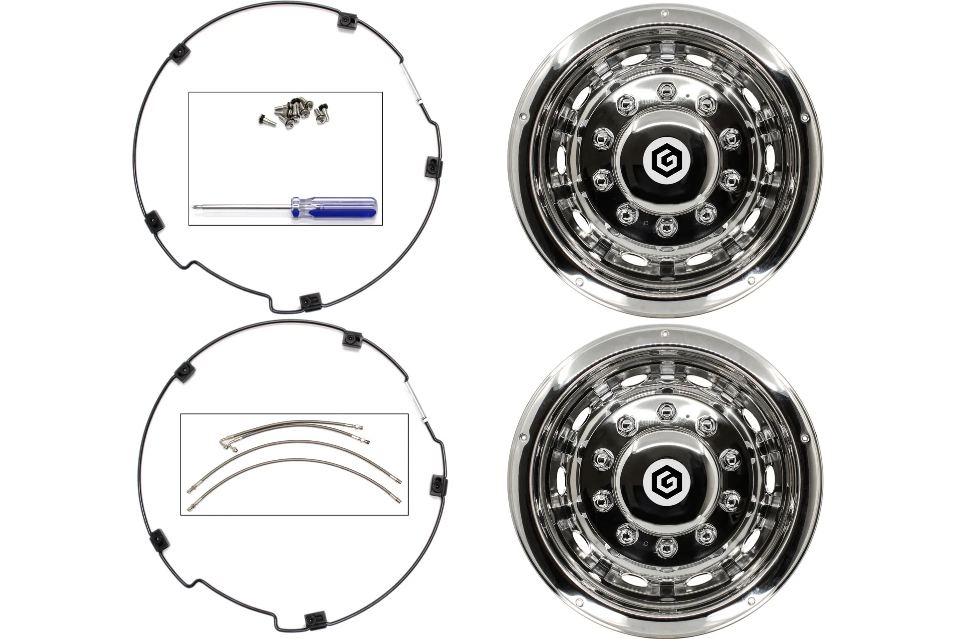 Kit Rear Wheel Cover Deep S/S 22.5