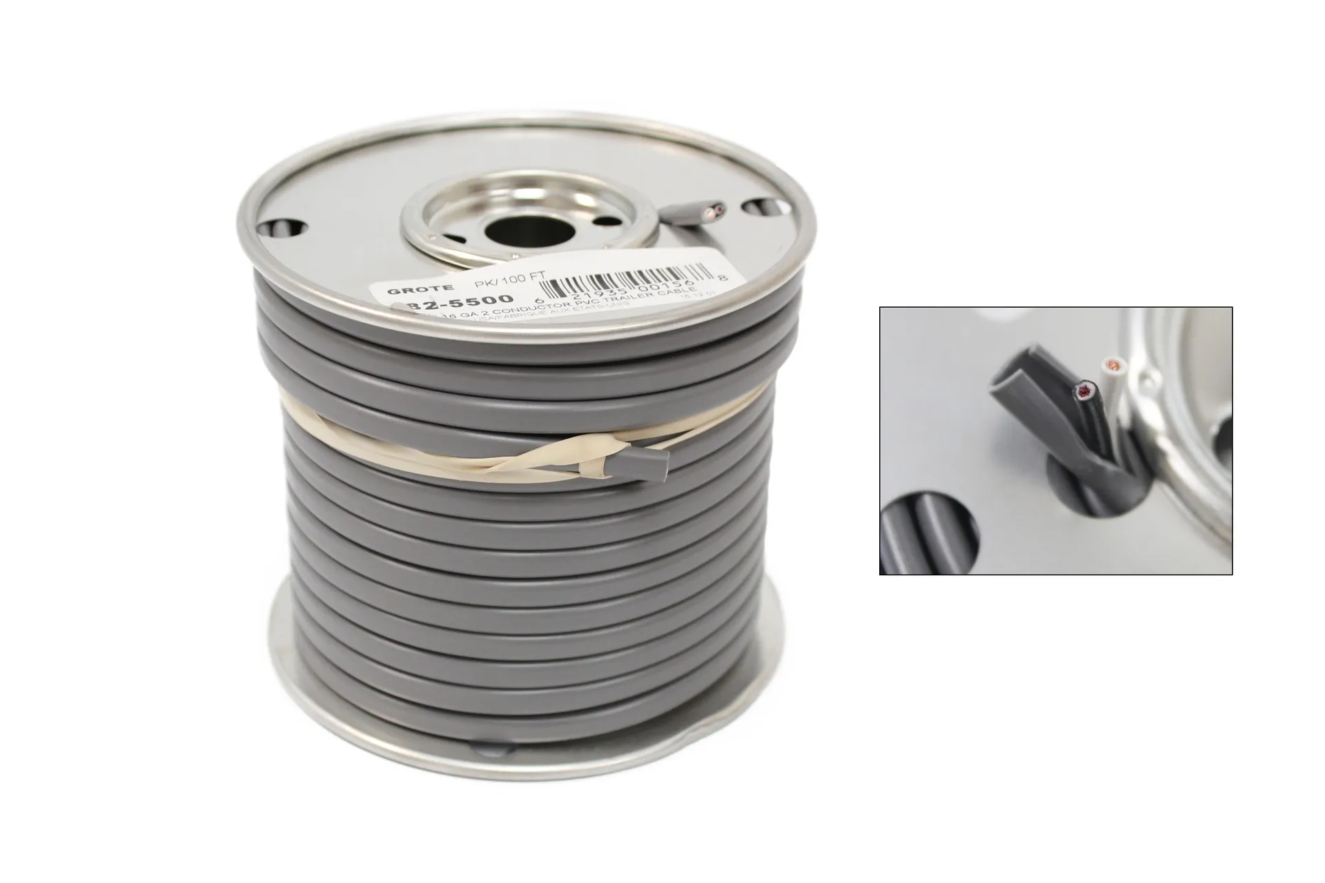 Pvc Jacketed Wire,2 Cond,16Ga,100' Roll