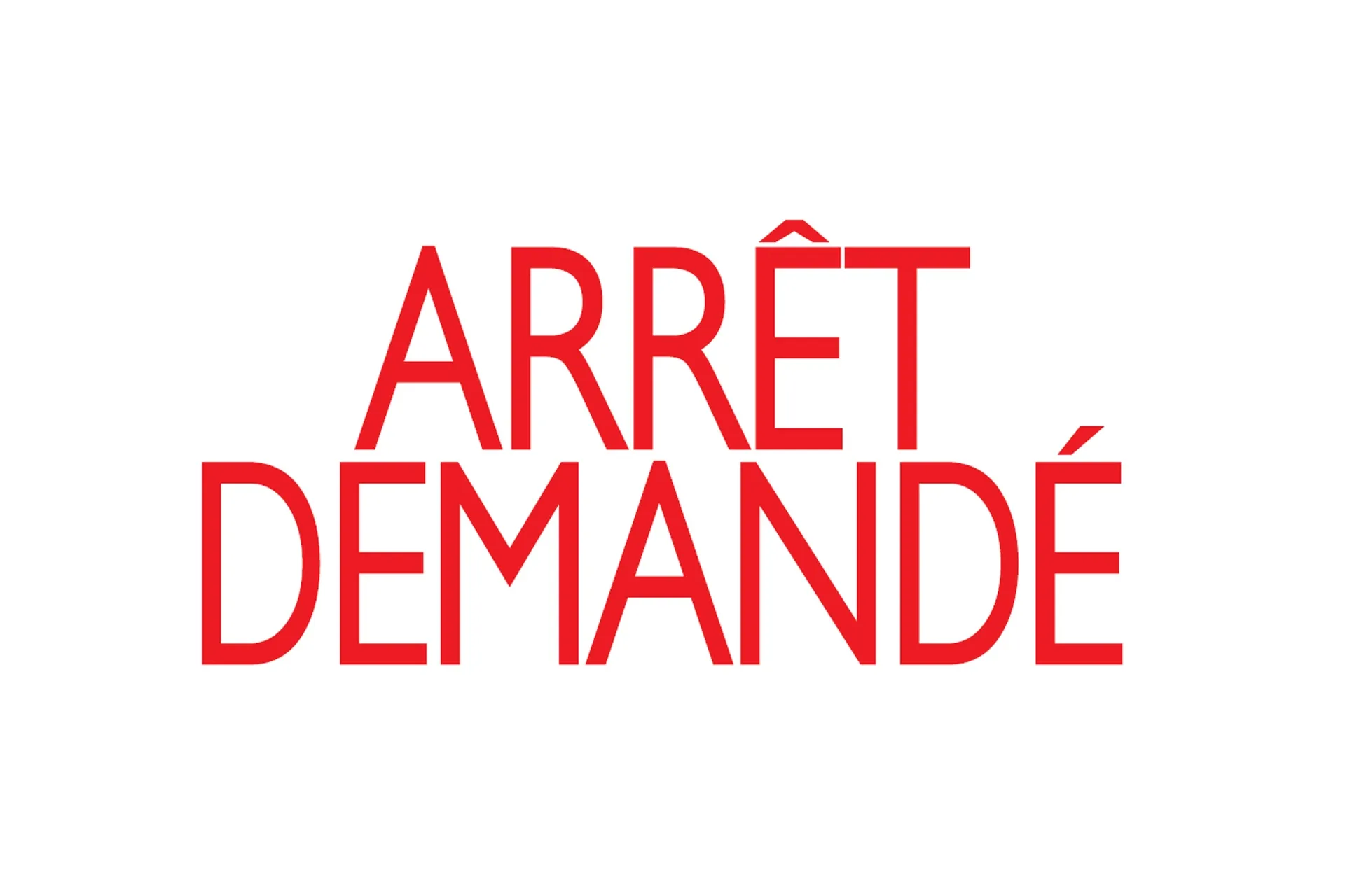 Decal "Arrêt Demandé" Red Lettering