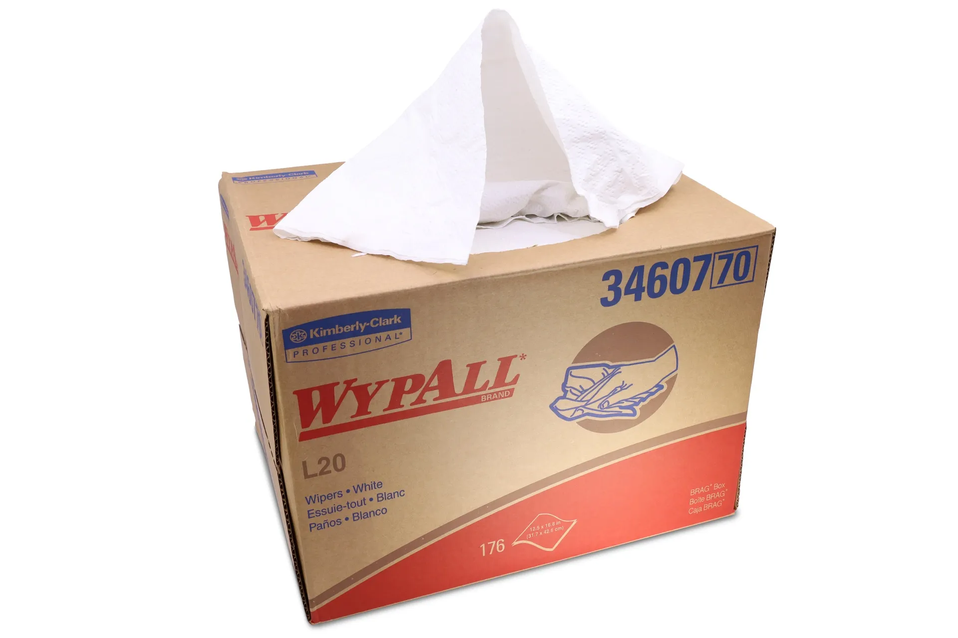 Wipes Wypall L20 4Ply White 176Sheets