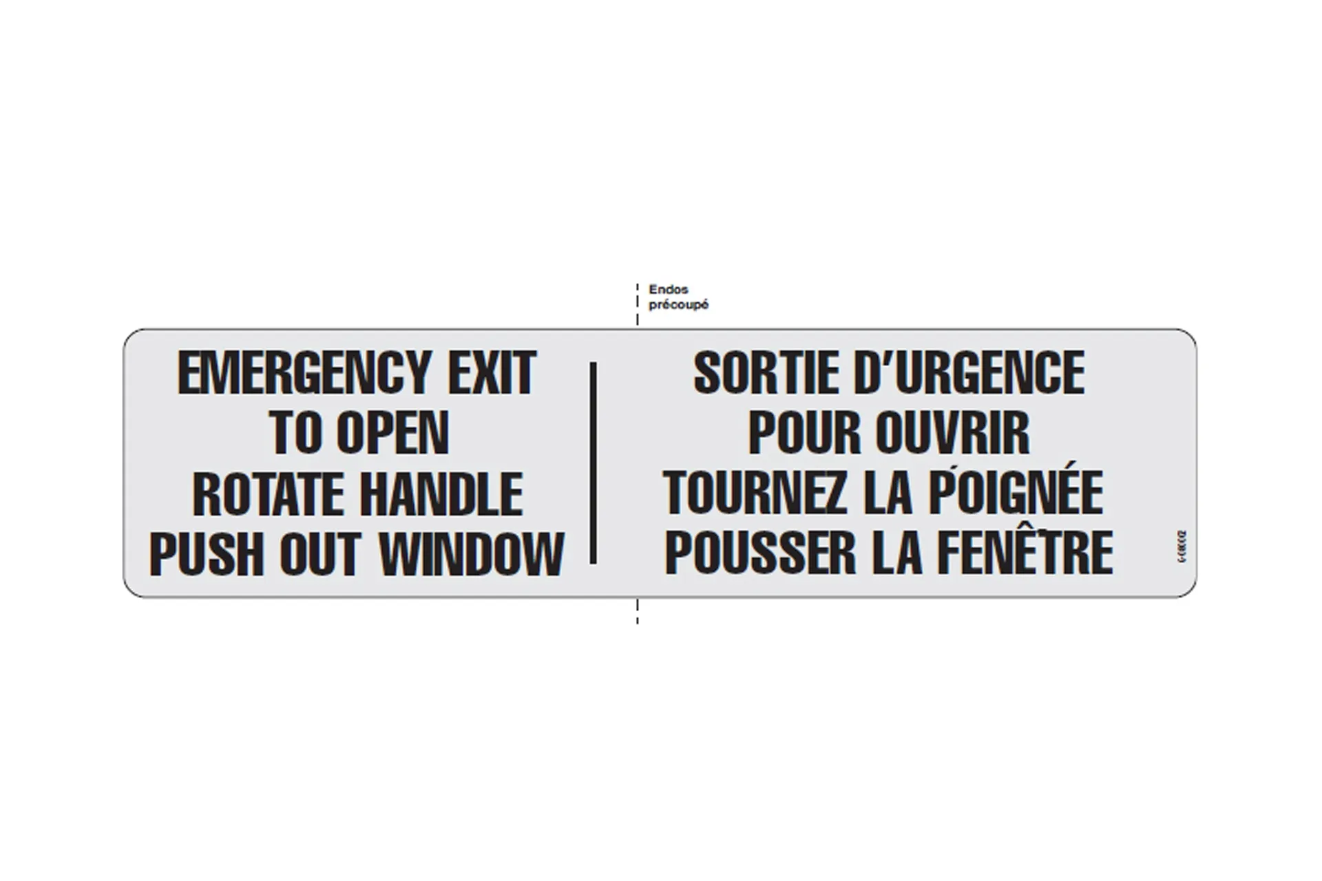 Decal Emergency Exit,P/O Window,Bilingua
